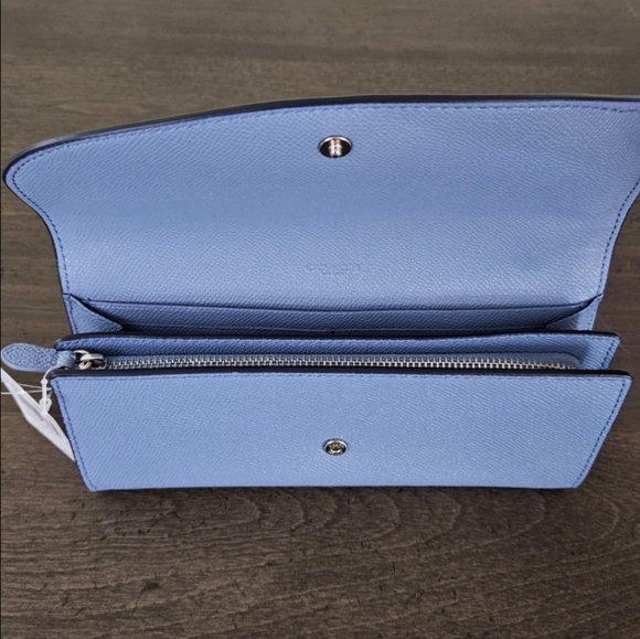 NEW Coach Slim Envelope Wallet Blue - Picture 7 of 14